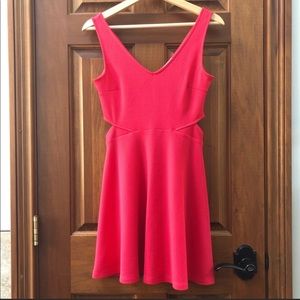Soprano Pink Cut Out Fit & Flare Skater Dress